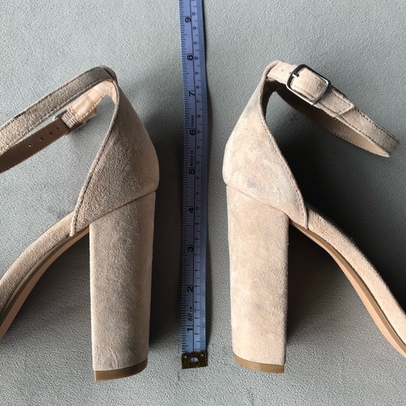 Steve Madden ~ Carrson ~ Block Heel Sandal ~ Ladies Size 8.5 ~ Blush Pink Suede - Picture 6 of 15